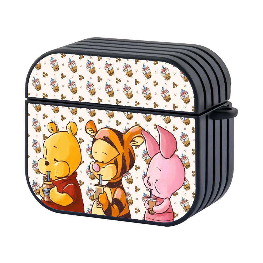 Winnie The Pooh Thirst Quenching Drink Hard Plastic Case Cover For Apple Airpods 4-Xtracase