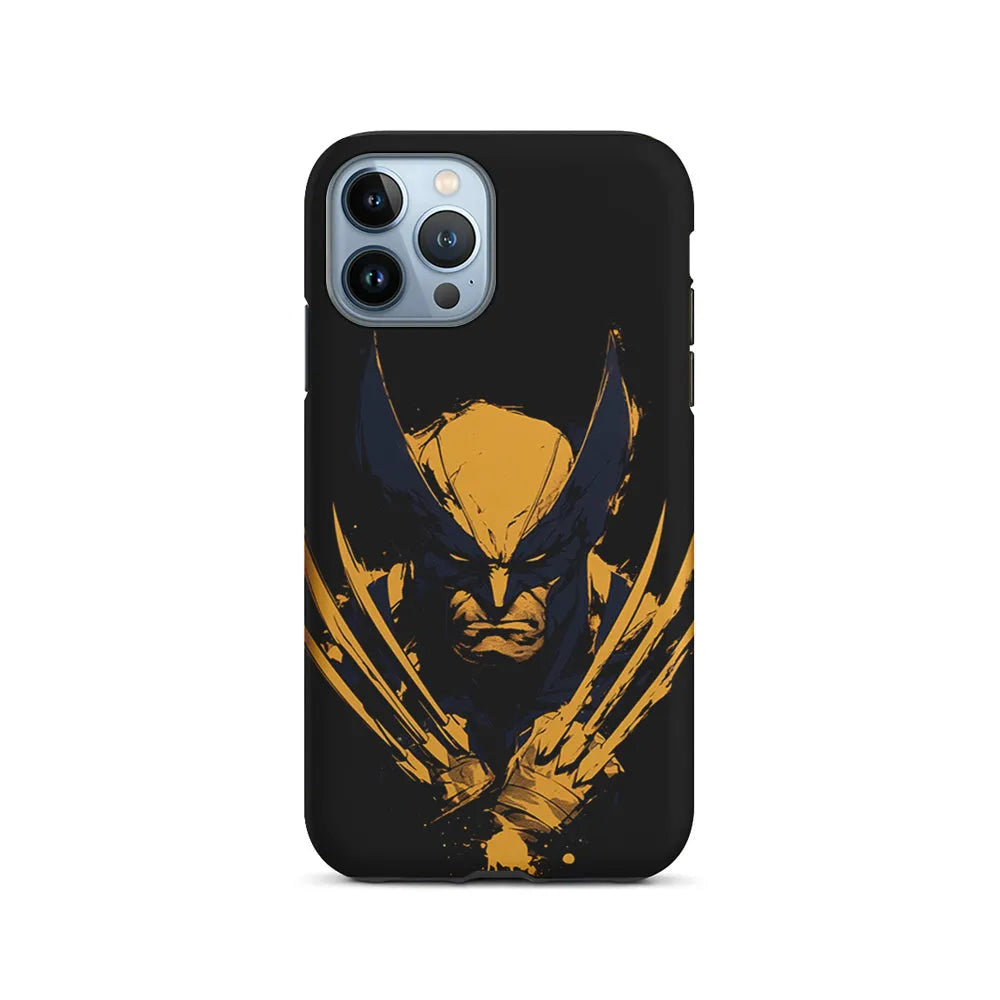 Wolverine Black and Yellow iPhone 13 Pro Case-2 in 1 Tough Case-Xtracase