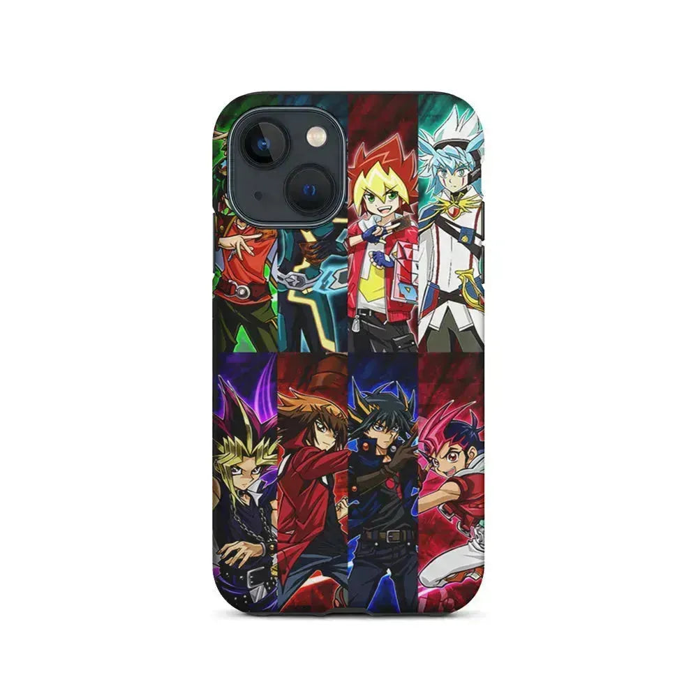 Yu-Gi-Oh All Main Character iPhone 13 Mini Case-2 in 1 Tough Case-Xtracase