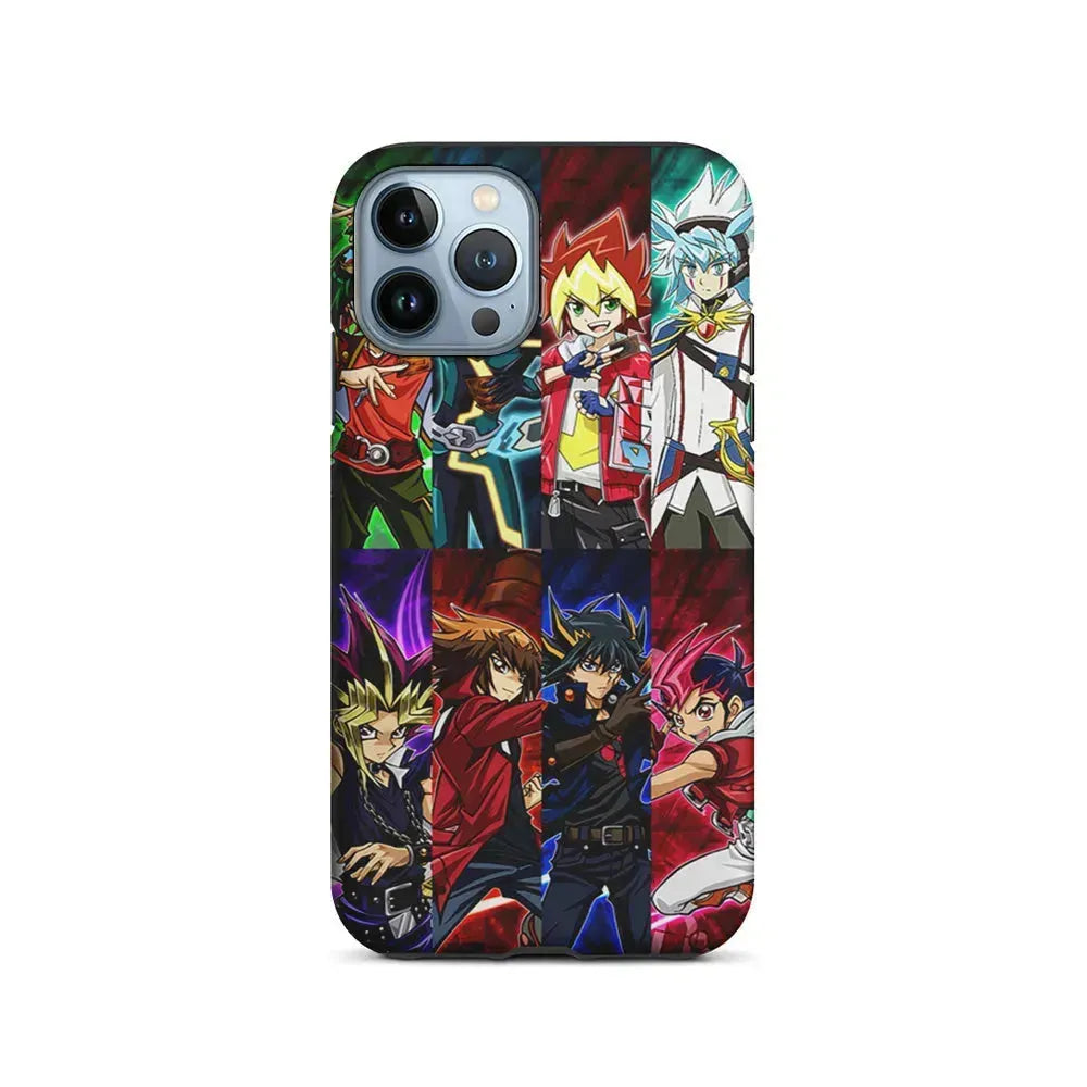 Yu-Gi-Oh All Main Character iPhone 15 Pro Max Case-2 in 1 Tough Case-Xtracase