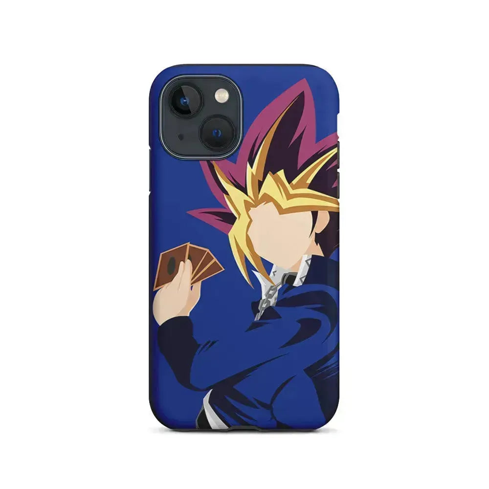 Yu-Gi-Oh Yugi Mutou Silhouette iPhone 13 Mini Case-2 in 1 Tough Case-Xtracase