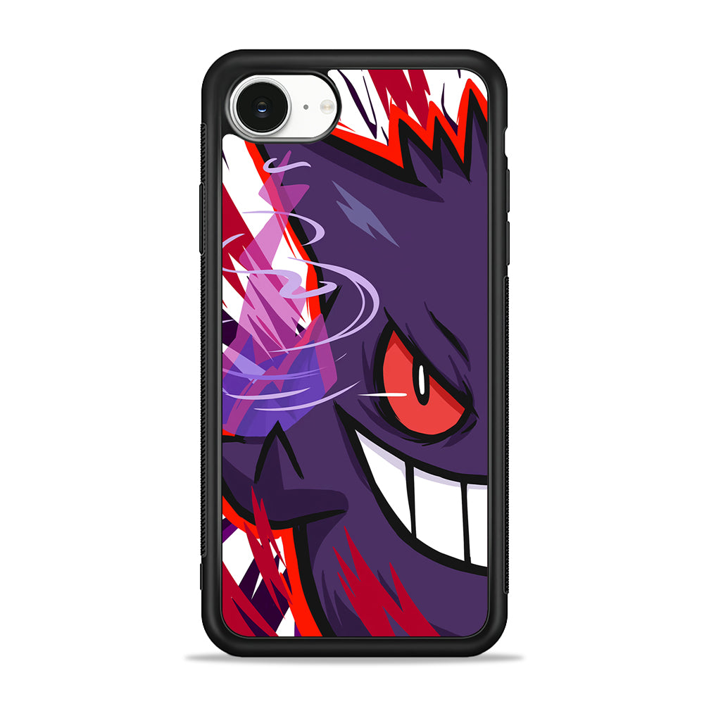 Pokemon Gengar Half Face iPhone 16e Case | Protective Phone Cover