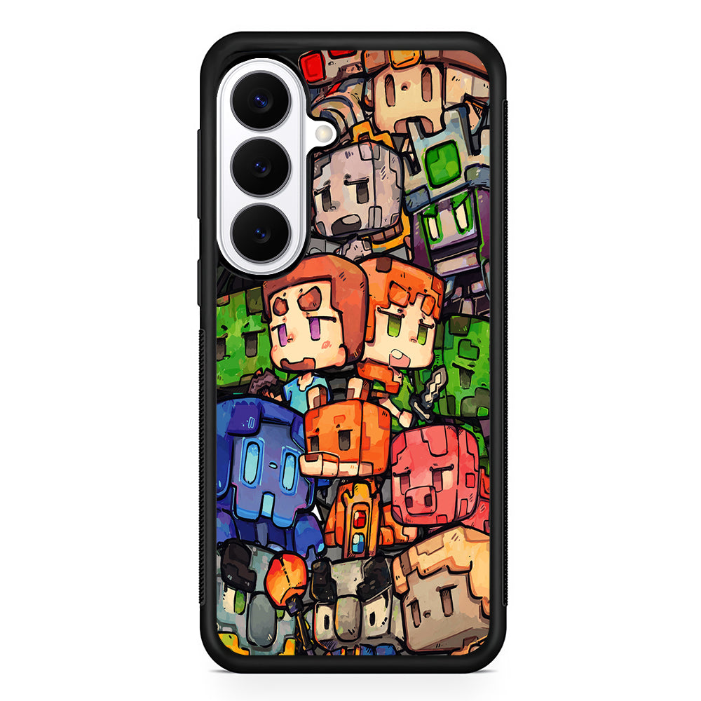 Minicraft Characters Drawing Samsung Galaxy S26 Plus Case | Slim Protective Cover for Samsung Galaxy S26 Plus