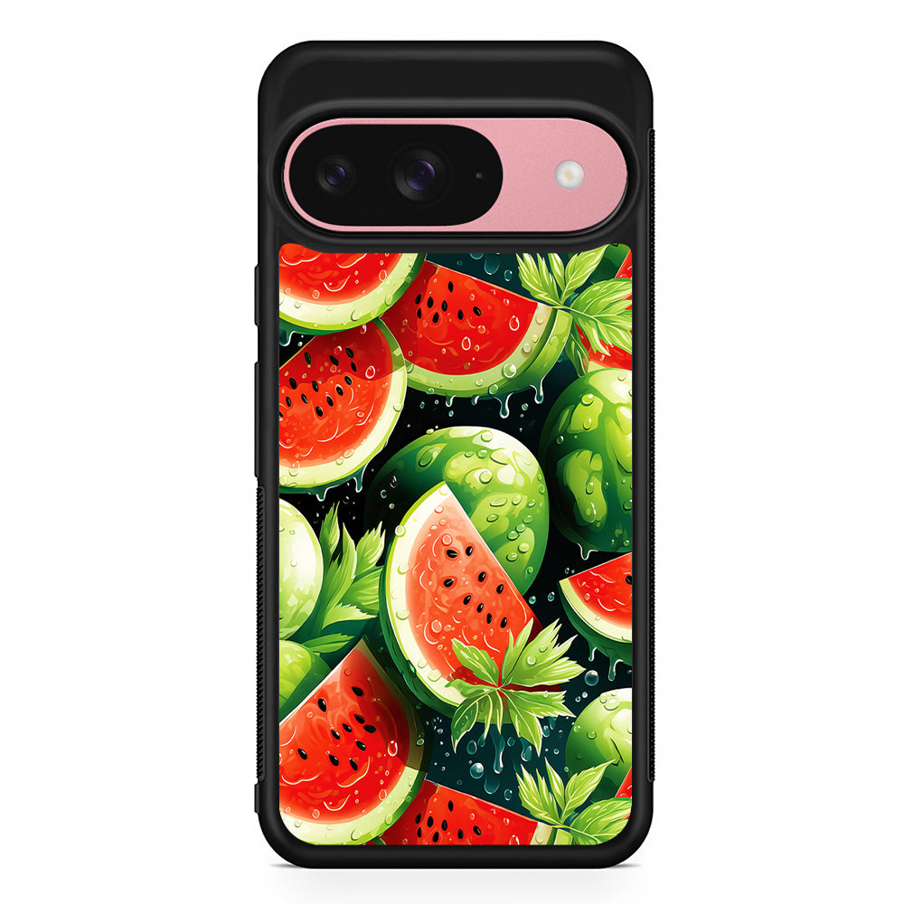 Watermelon Summer Fresh Fruit Google Pixel 9 Case | Google Pixel 9 Protective Rubber Case