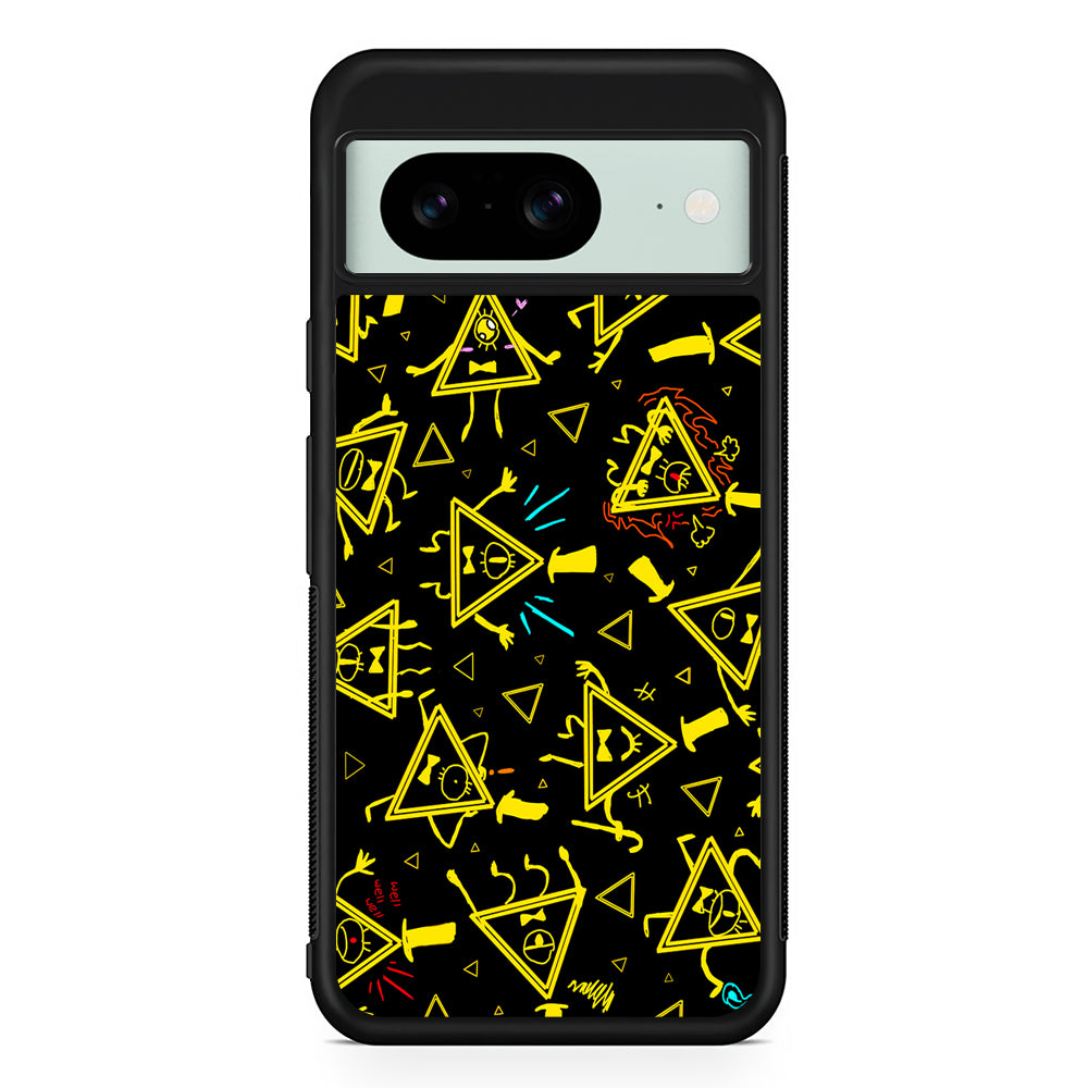 Bill Cipher Gravity Falls Doodle Google Pixel 8 Case | Durable Protective Cover for Google Pixel 8