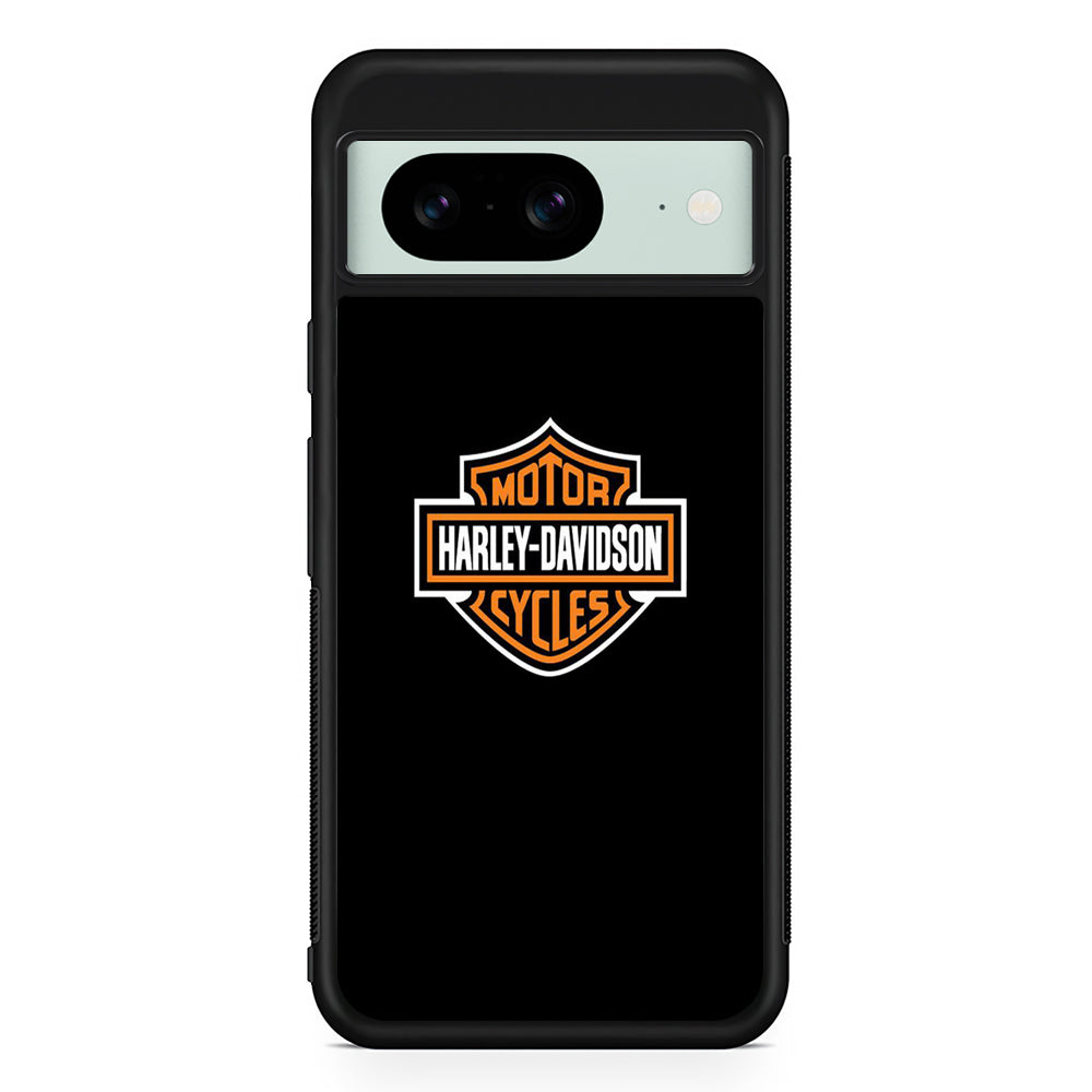 Harley Davidson Logo Black Google Pixel 8 Case | Slim Rubber Case for Google Pixel 8
