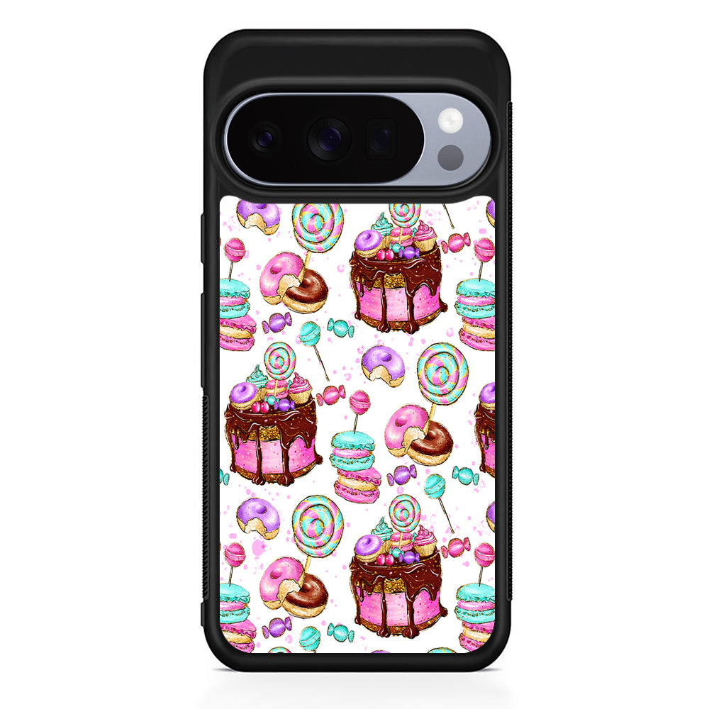Delicious Donuts Cakes Candy Google Pixel 10 Pro Case | Slim Google Pixel 10 Pro Rubber Case