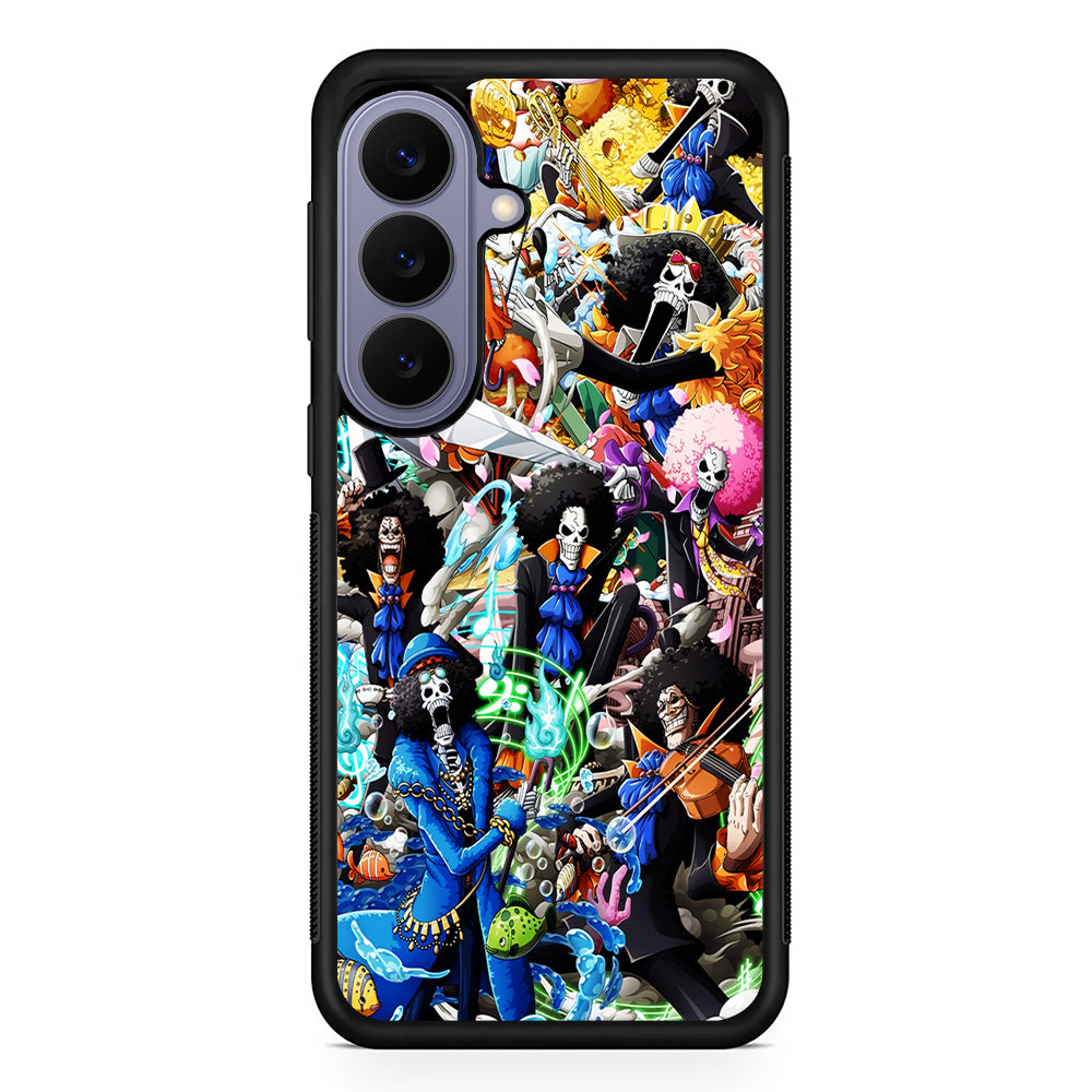 One Piece Brook Aesthetic Samsung Galaxy S26 Case | Durable Rubber Case for Samsung Galaxy S26