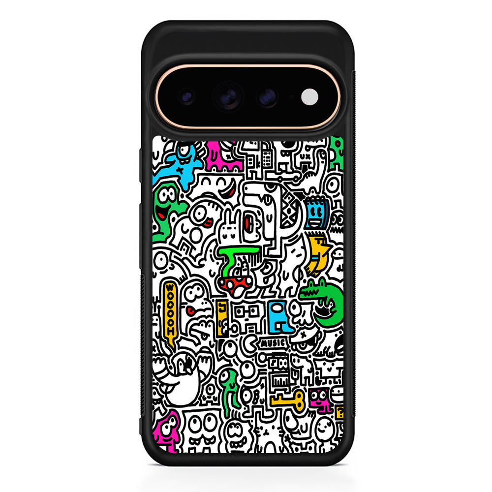 Graffiti Doodle Drawings Art Google Pixel 11 Pro Case - Stylish Protective Phone Case