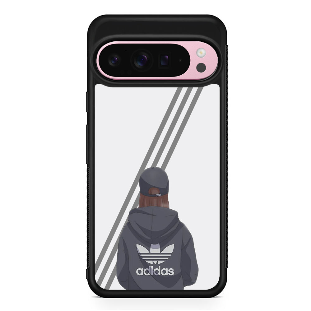 Adidas Girl Hype Stripe Google Pixel 9 Pro XL Case | Protective Cover