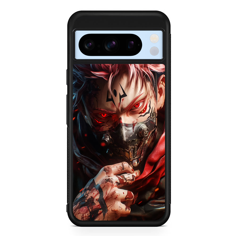 Jujutsu Kaisen Ryomen Sukuna Mask Google Pixel 8 Pro Case | Slim Rubber Case for Google Pixel 8 Pro