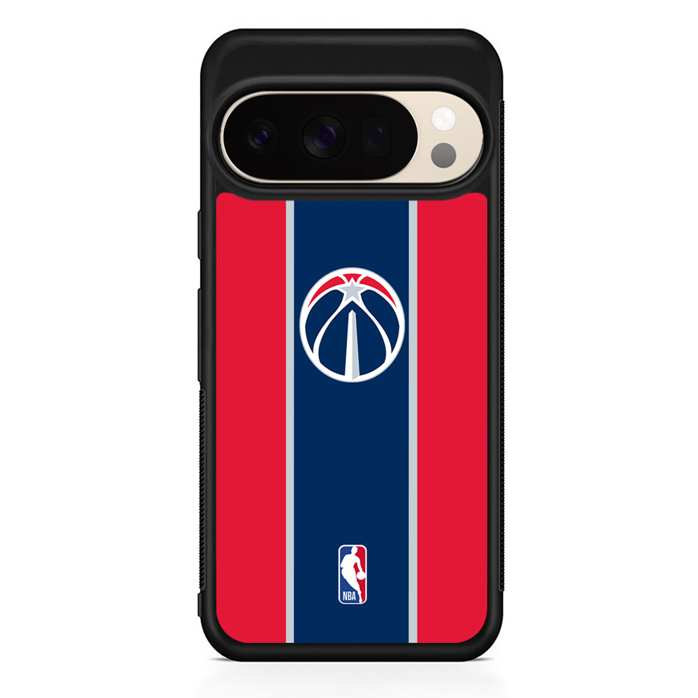 NBA Washington Wizards Stripe Google Pixel 10 Pro XL Case | Slim Google Pixel 10 Pro XL Protective Case