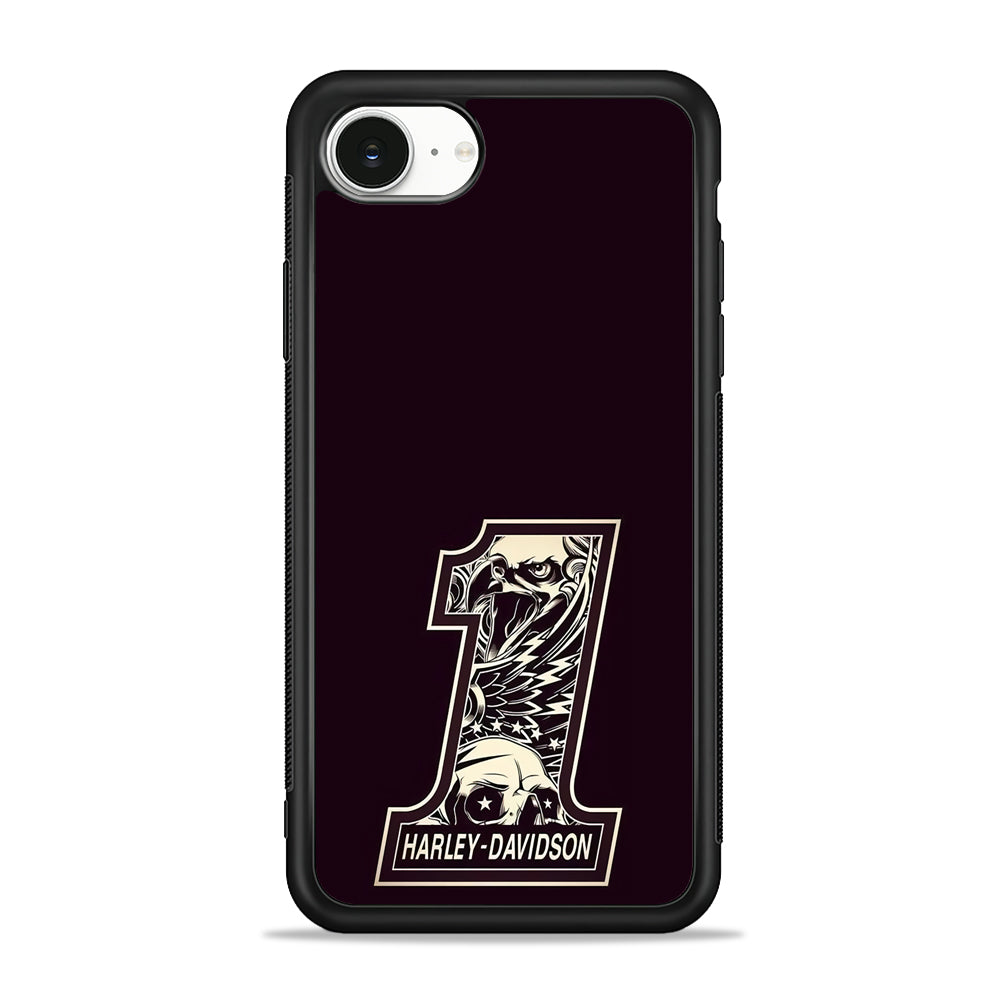 Harley Davidson Number Dark Purple iPhone 16e Case - Slim Silicone Case