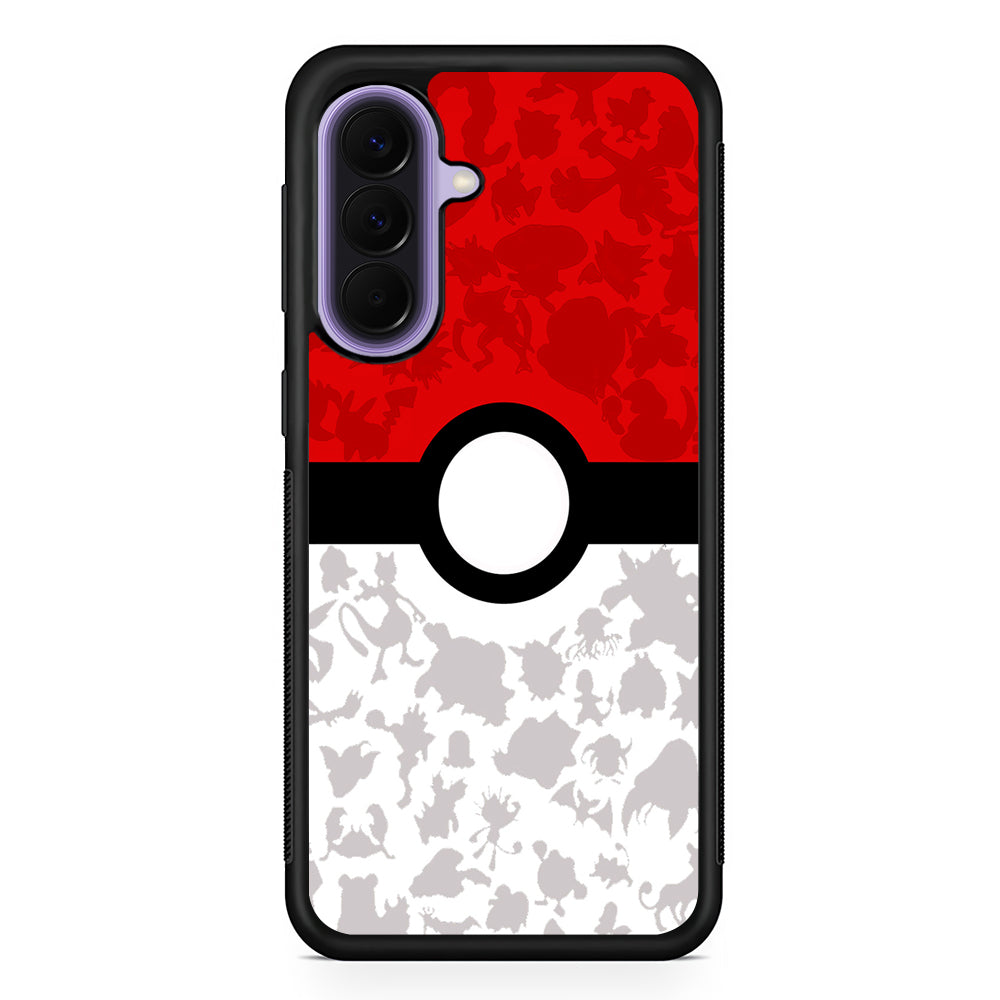Pokemon Ball Silhouette Samsung Galaxy A57 Case | Slim Samsung Galaxy A57 Rubber Case