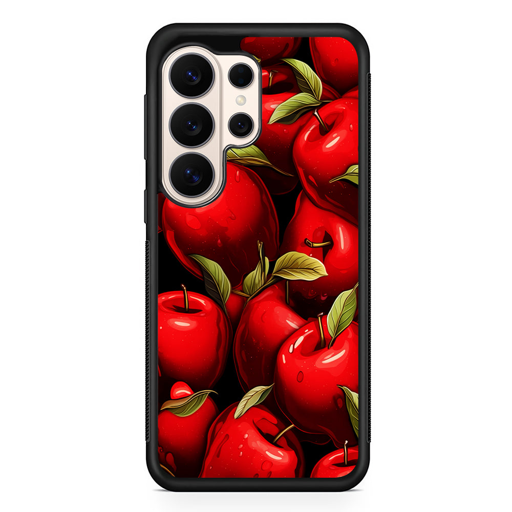 A Red Apple with Leaves Samsung Galaxy S26 Ultra Case | Slim Protective Case for Samsung Galaxy S26 Ultra
