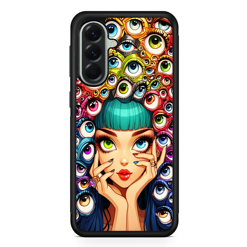 Flamboyant Girl with Many Eyes Samsung Galaxy A56 Case | Samsung Galaxy A56 Protective Rubber Case