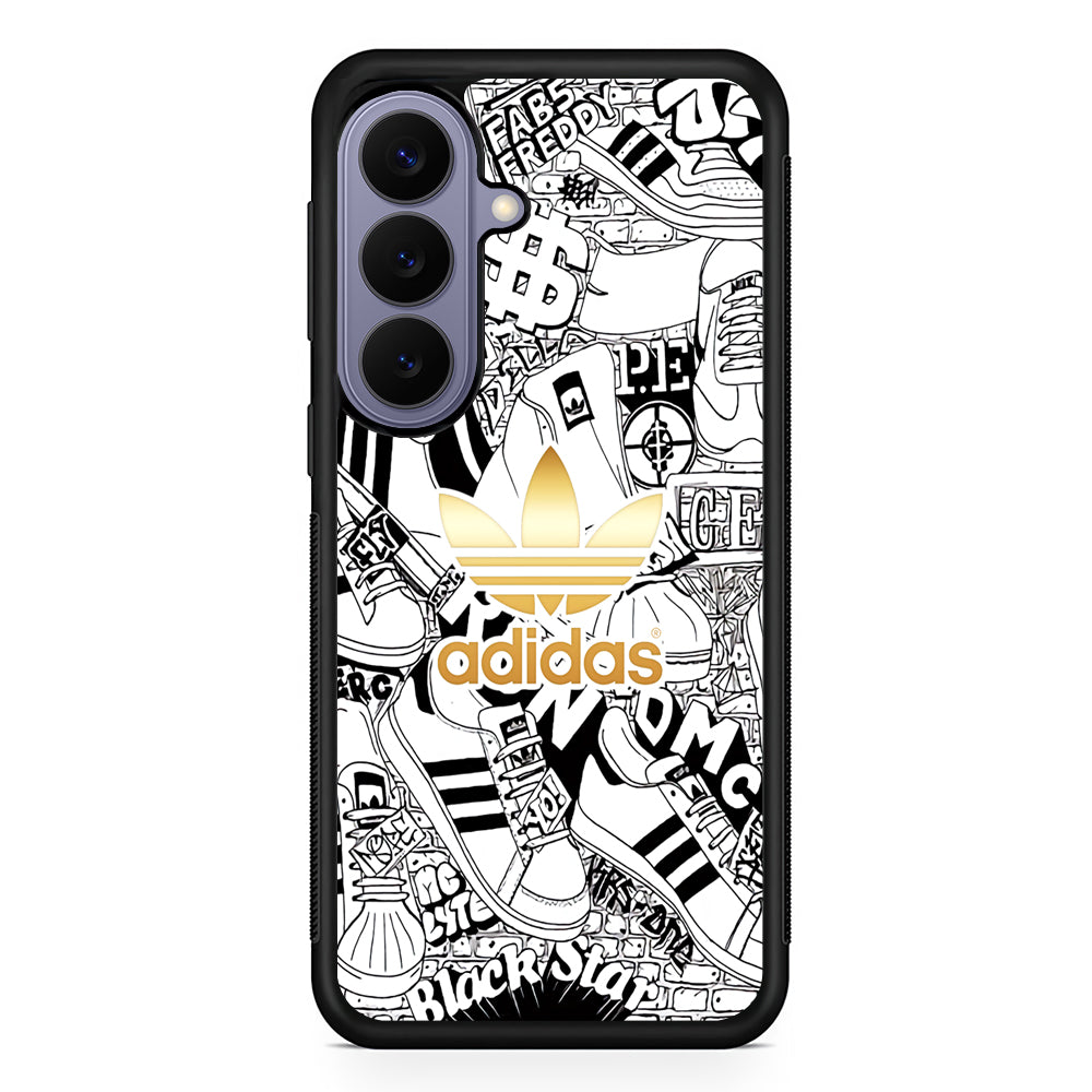 Adidas Fabulous Golden Glow Samsung Galaxy S26 Case | Slim Protective Rubber Case for Samsung S26