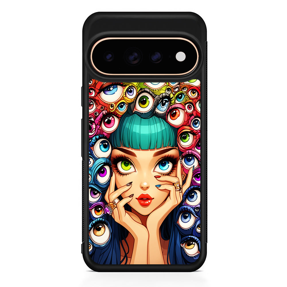 Flamboyant Girl with Many Eyes Google Pixel 11 Pro Case - Stylish Protective Phone Case