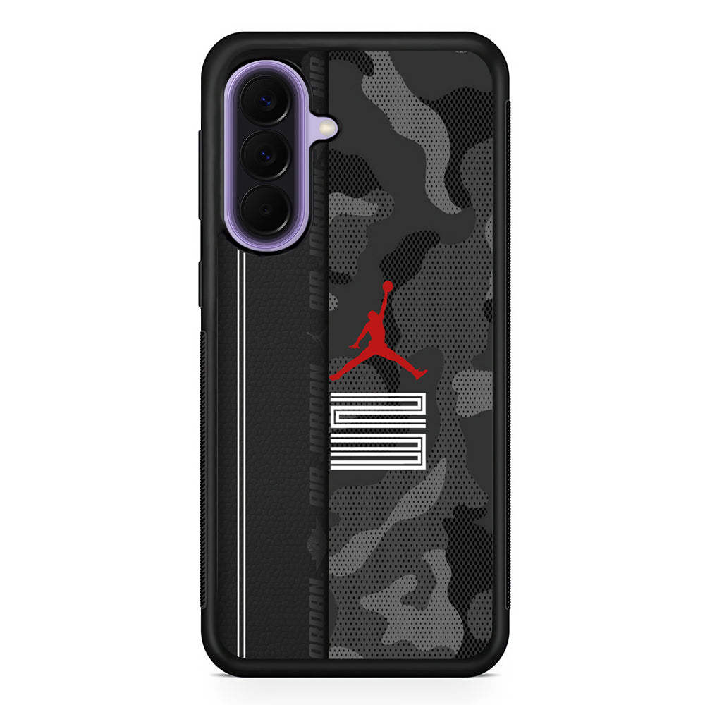 Air Jordan Emblem on Leather Samsung Galaxy A57 Case | Slim Samsung Galaxy A57 Rubber Case