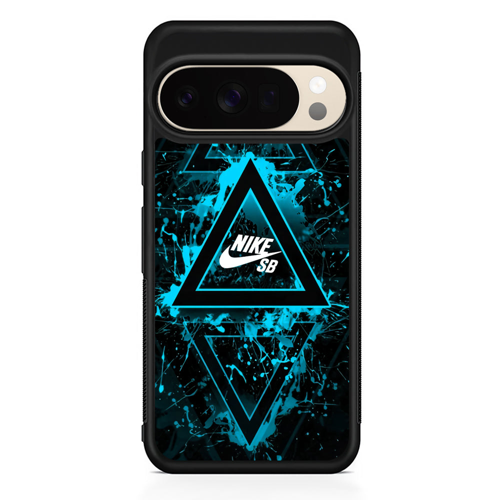 Nike Blue Paint Triangle Google Pixel 10 Pro XL Case | Durable Google Pixel 10 Pro XL Cover