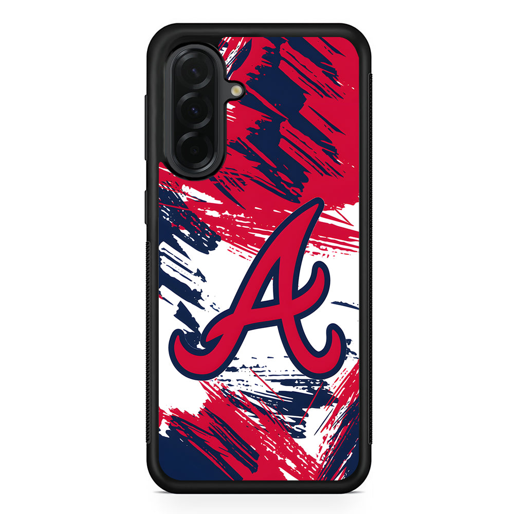 MLB Atlanta Braves Logo Samsung Galaxy A36 Case | Protective Rubber Cover