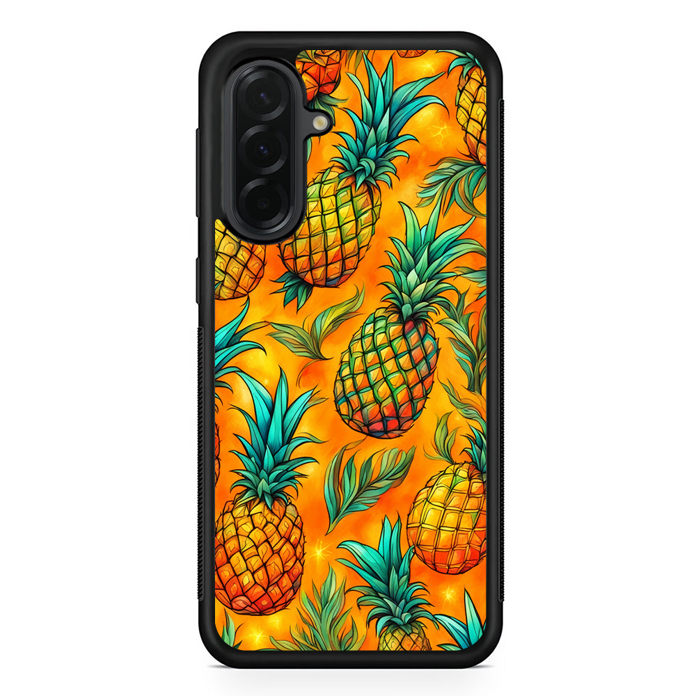 Pineapple Tropical Fruits Samsung Galaxy A36 Case | Protective Rubber Cover