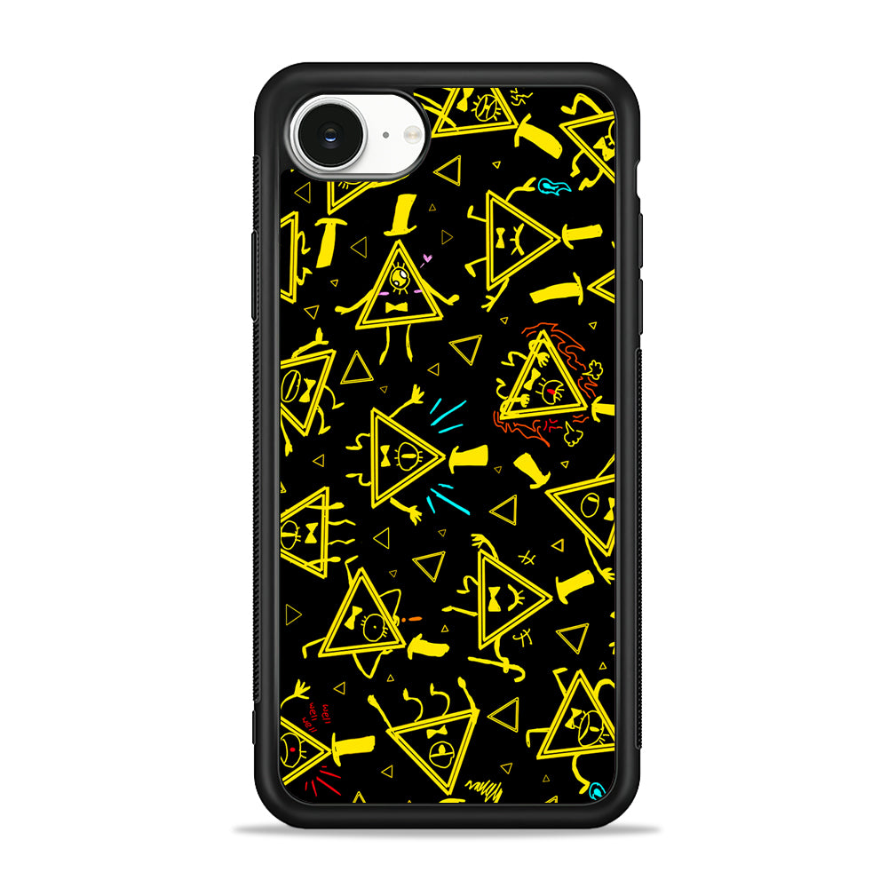 Bill Cipher Gravity Falls Doodle iPhone 16e Case | Protective Phone Cover