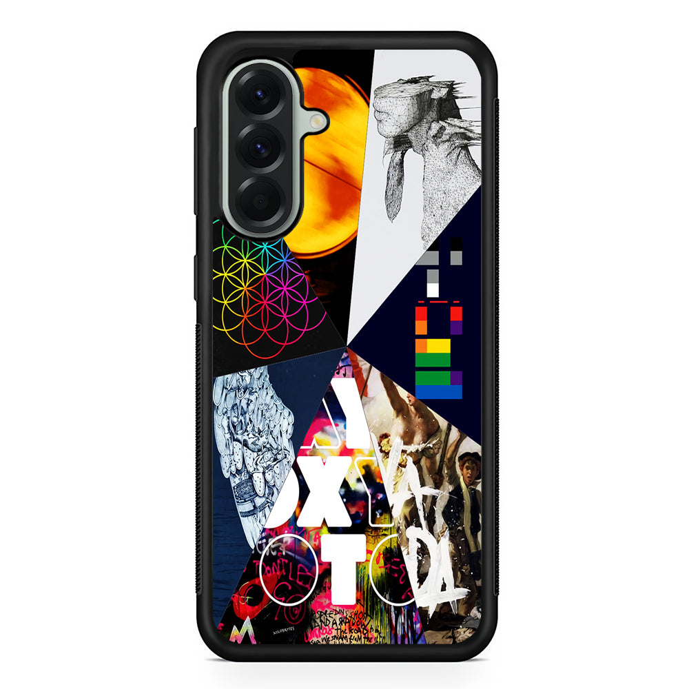 Coldplay Album Cover Collage Samsung Galaxy A56 Case | Samsung Galaxy A56 Protective Rubber Case