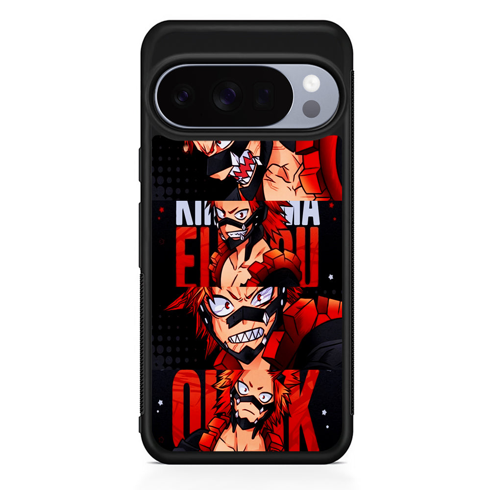 Red Riot Eijiro Kirishima Aesthetic Google Pixel 10 Pro Case | Google Pixel 10 Rubber Protective Case