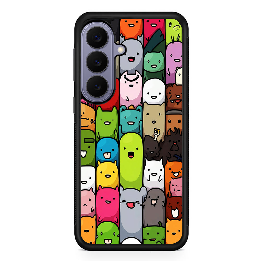 Monster Cute Cartoon Doodle Samsung Galaxy S26 Case | Durable Rubber Case for Samsung Galaxy S26