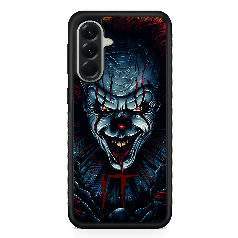 IT Clown Scary Face Samsung Galaxy A56 Case | Samsung Galaxy A56 Protective Rubber Case
