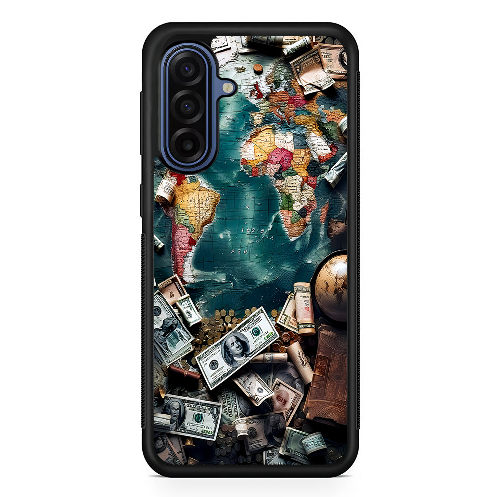 Money on The Map Travel Samsung Galaxy A17 Case | Slim Protective Phone Cover