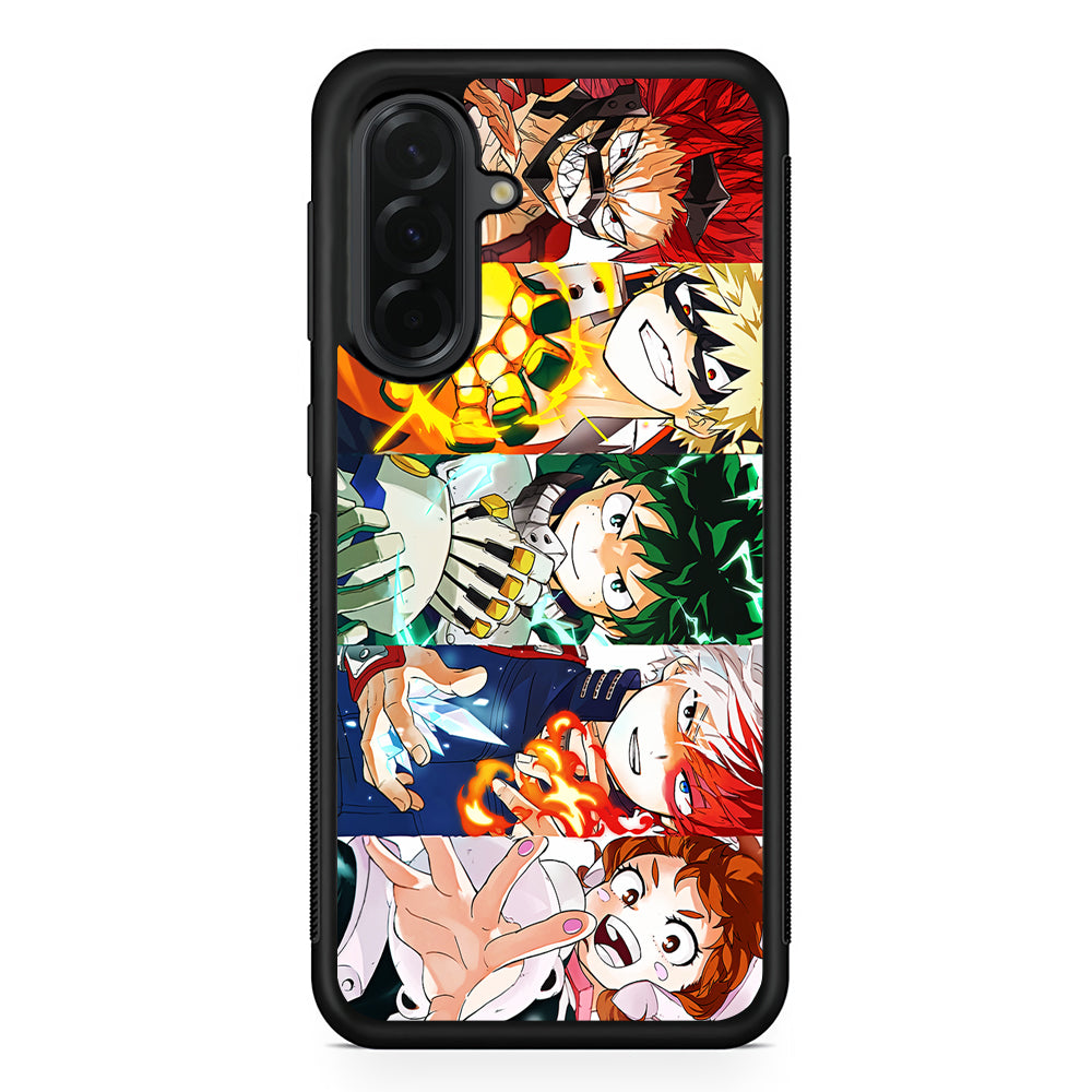 My Hero Academia Main Characters Samsung Galaxy A36 Case | Protective Rubber Cover