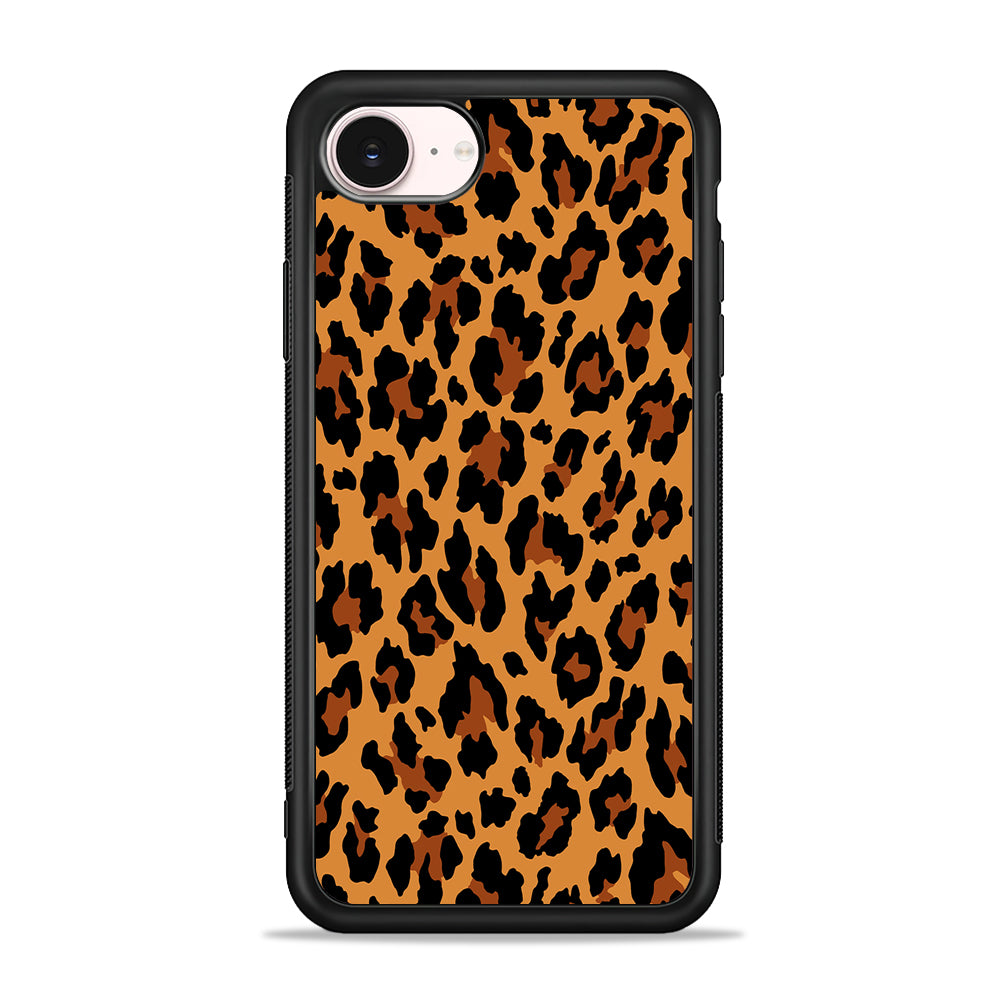 Brown Leopard Skin Pattern iPhone 17e Case - Silicone Case