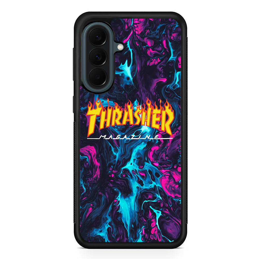 Thrasher Purple Liquid Samsung Galaxy A37 Case | Samsung Galaxy A37 Rubber Phone Case