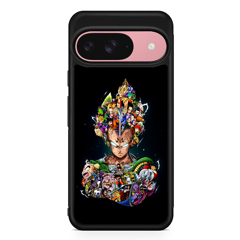 Dragon Ball Vegeta and Friends Google Pixel 9 Case | Google Pixel 9 Protective Rubber Case