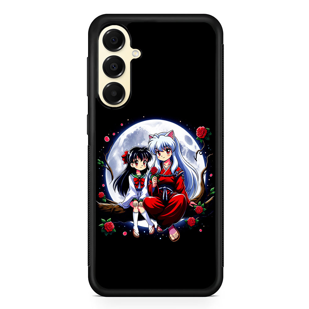 Inuyasha and Kagome Full Moon Samsung Galaxy A16 Case | Slim Rubber Samsung Galaxy A16 Case