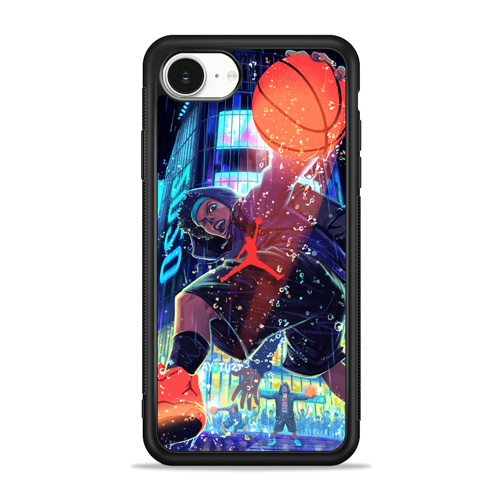 Air Jordan Cartoon City Playground iPhone 16e Case - Slim Silicone Case