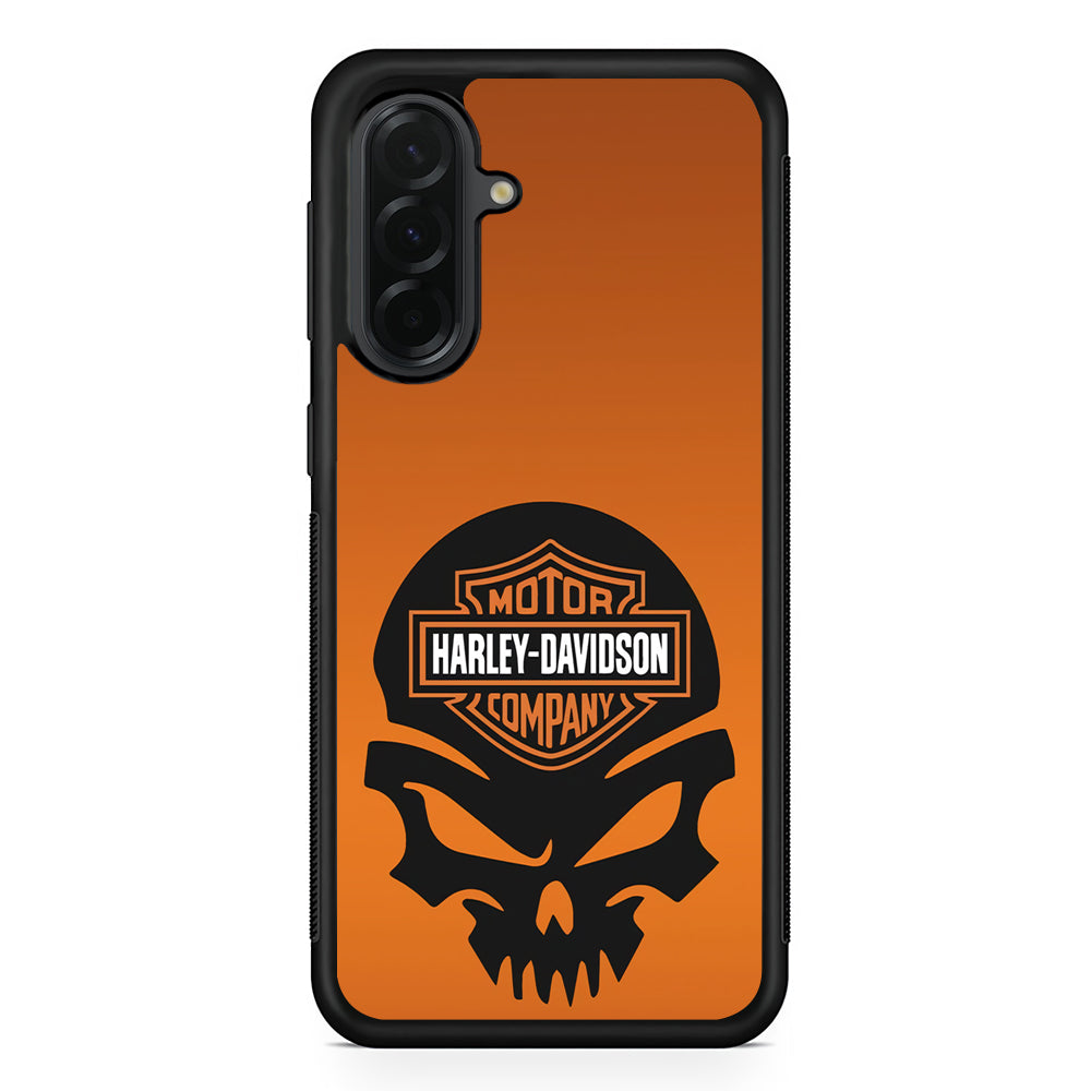 Harley Orange Skull Emblem Samsung Galaxy A36 Case | Durable Samsung Galaxy A36 Cover