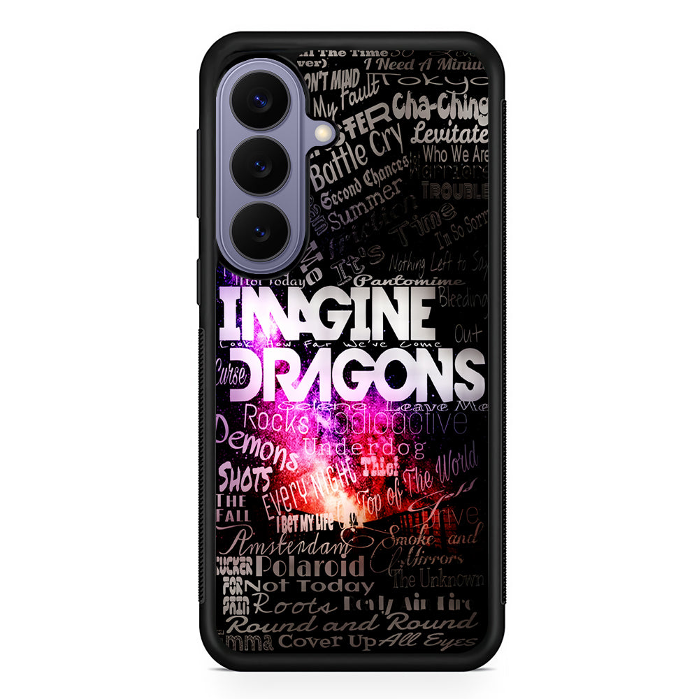 Imagine Dragons Lettering Art Samsung Galaxy S26 Case | Durable Rubber Case for Samsung Galaxy S26