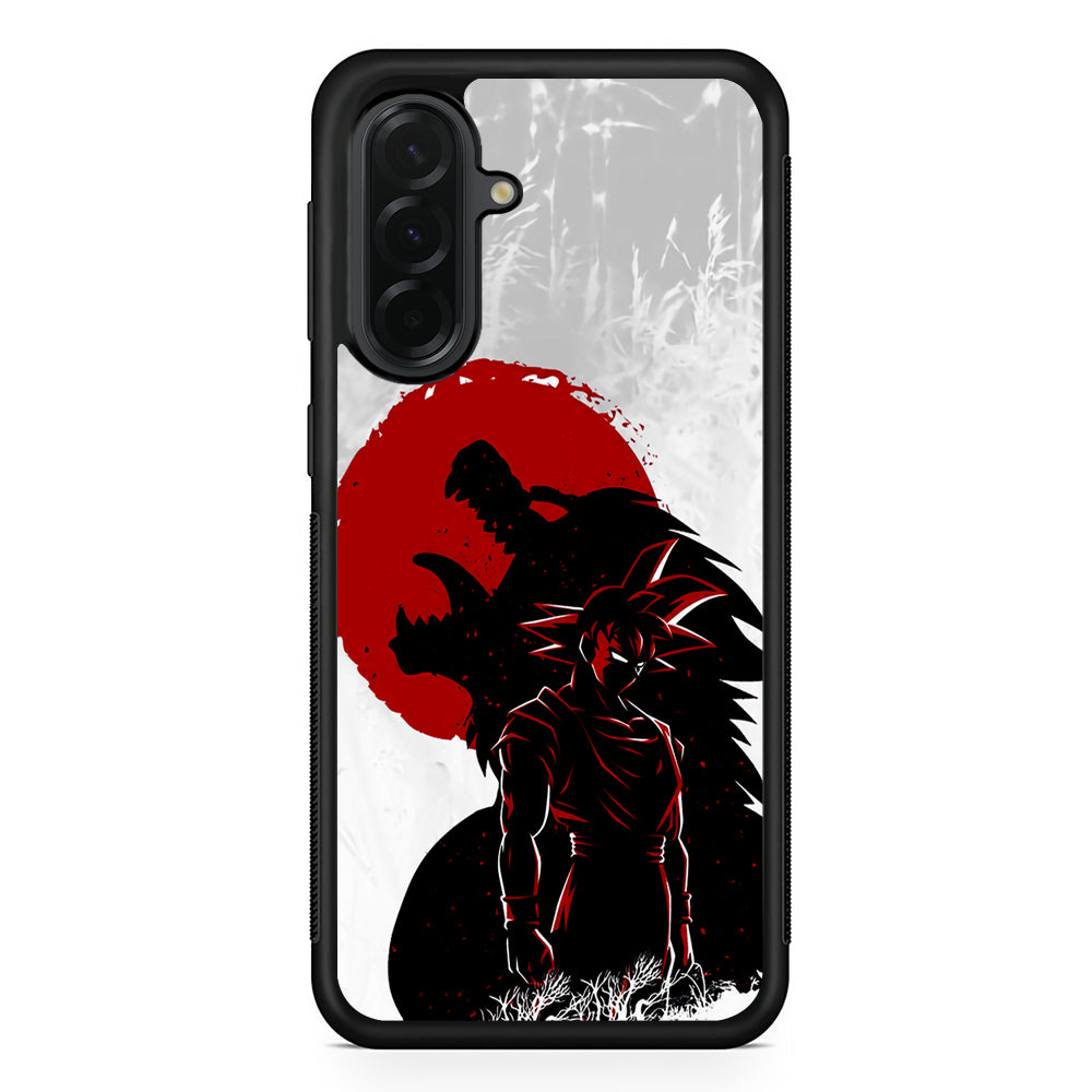 Dragon Ball Goku Red Moon Samsung Galaxy A36 Case | Protective Rubber Cover