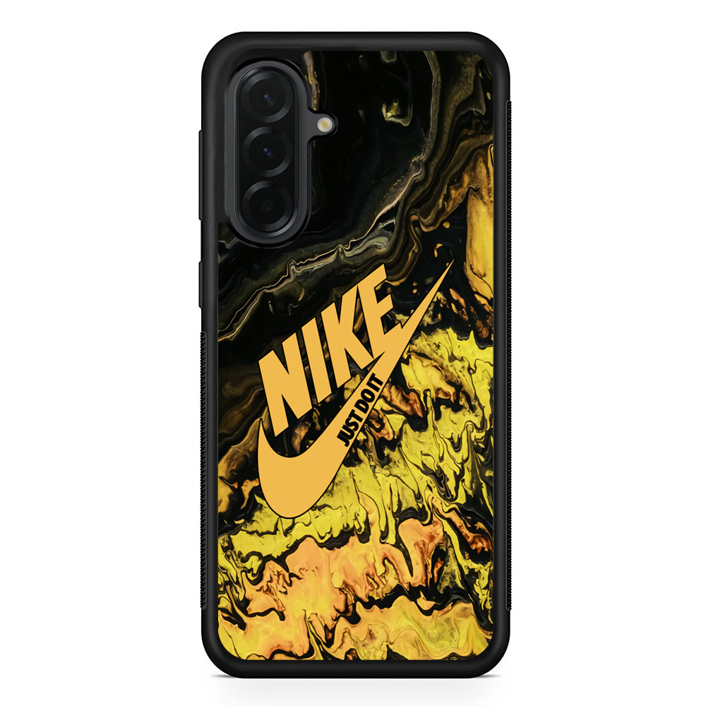 Nike Marble Yellow Liquid Samsung Galaxy A36 Case | Durable Samsung Galaxy A36 Cover