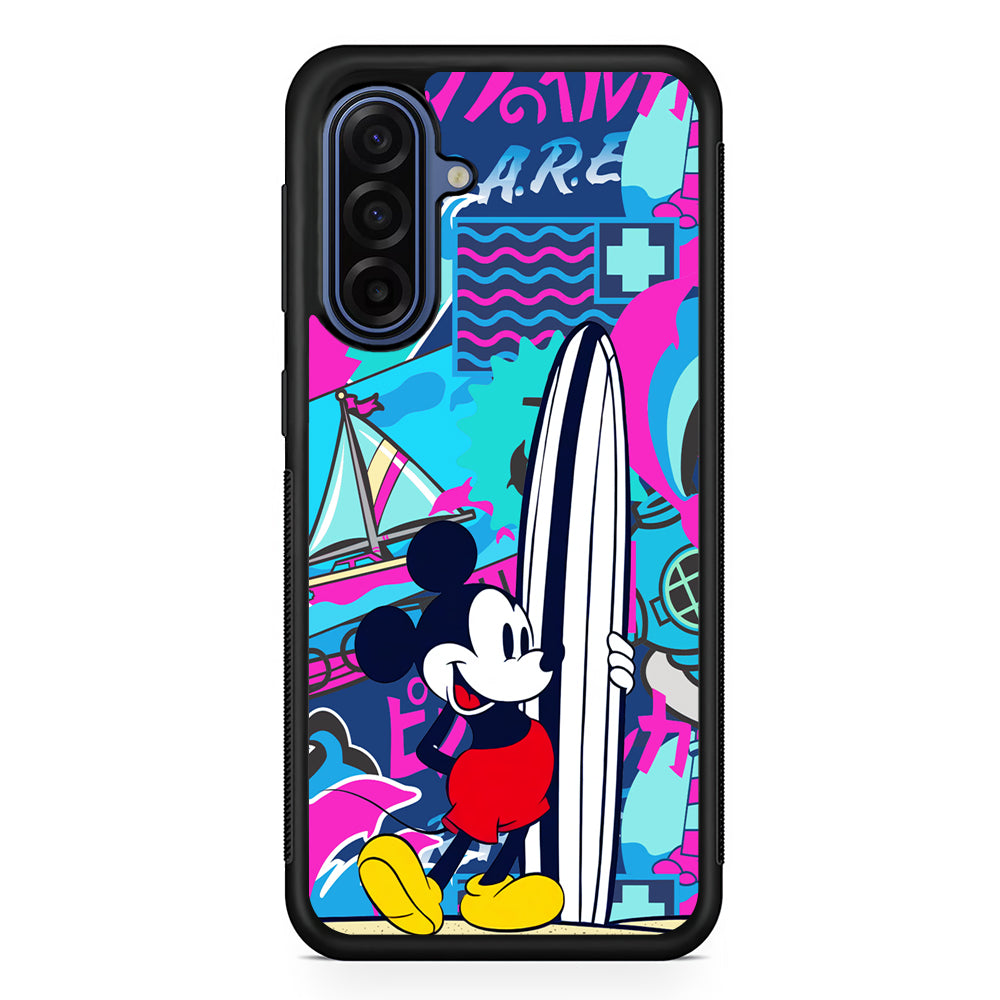 Mickey Mouse Surf Board Samsung Galaxy A17 Case | Slim Protective Phone Cover