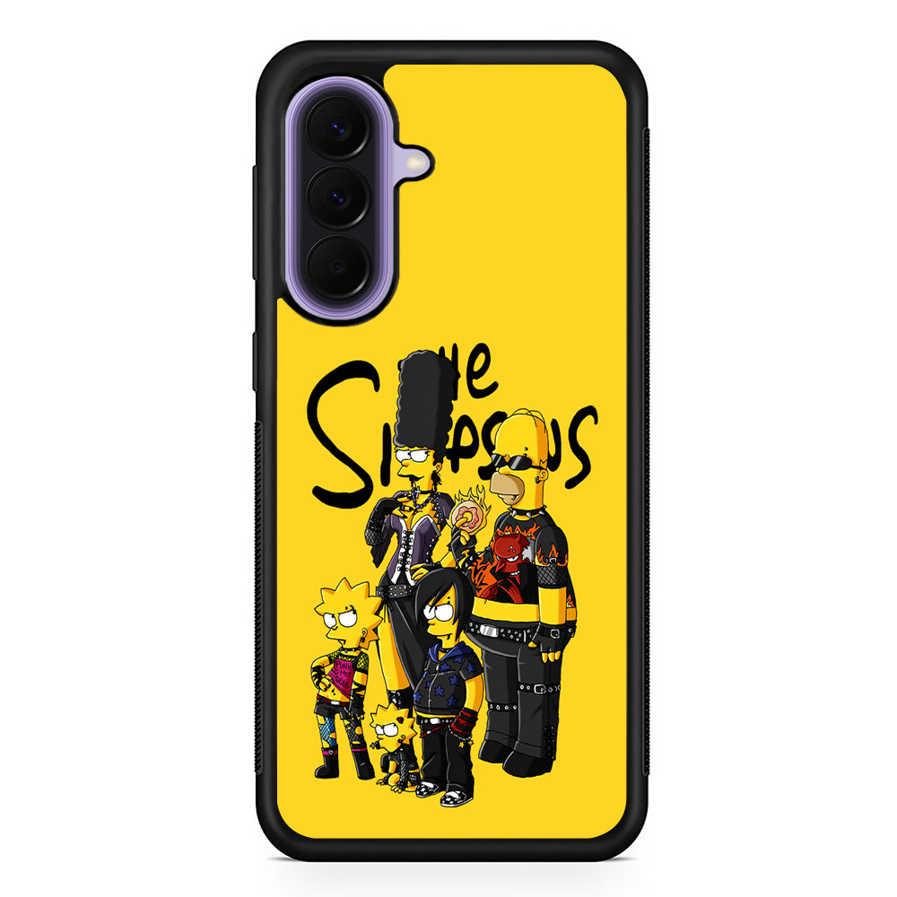 Simpsons Rock n' Roll Family Samsung Galaxy A57 Case | Slim Samsung Galaxy A57 Rubber Case