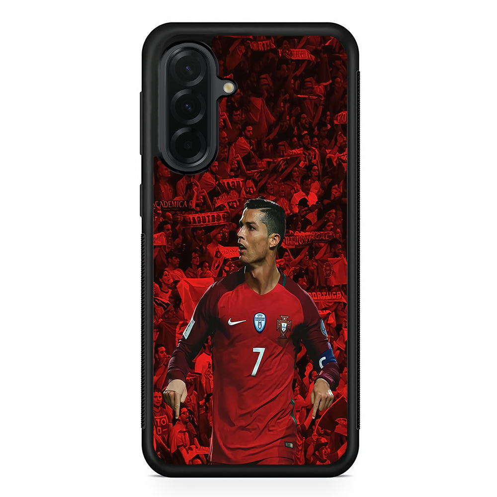 Cristiano Ronaldo Portugal Samsung Galaxy A36 Case | Protective Rubber Cover