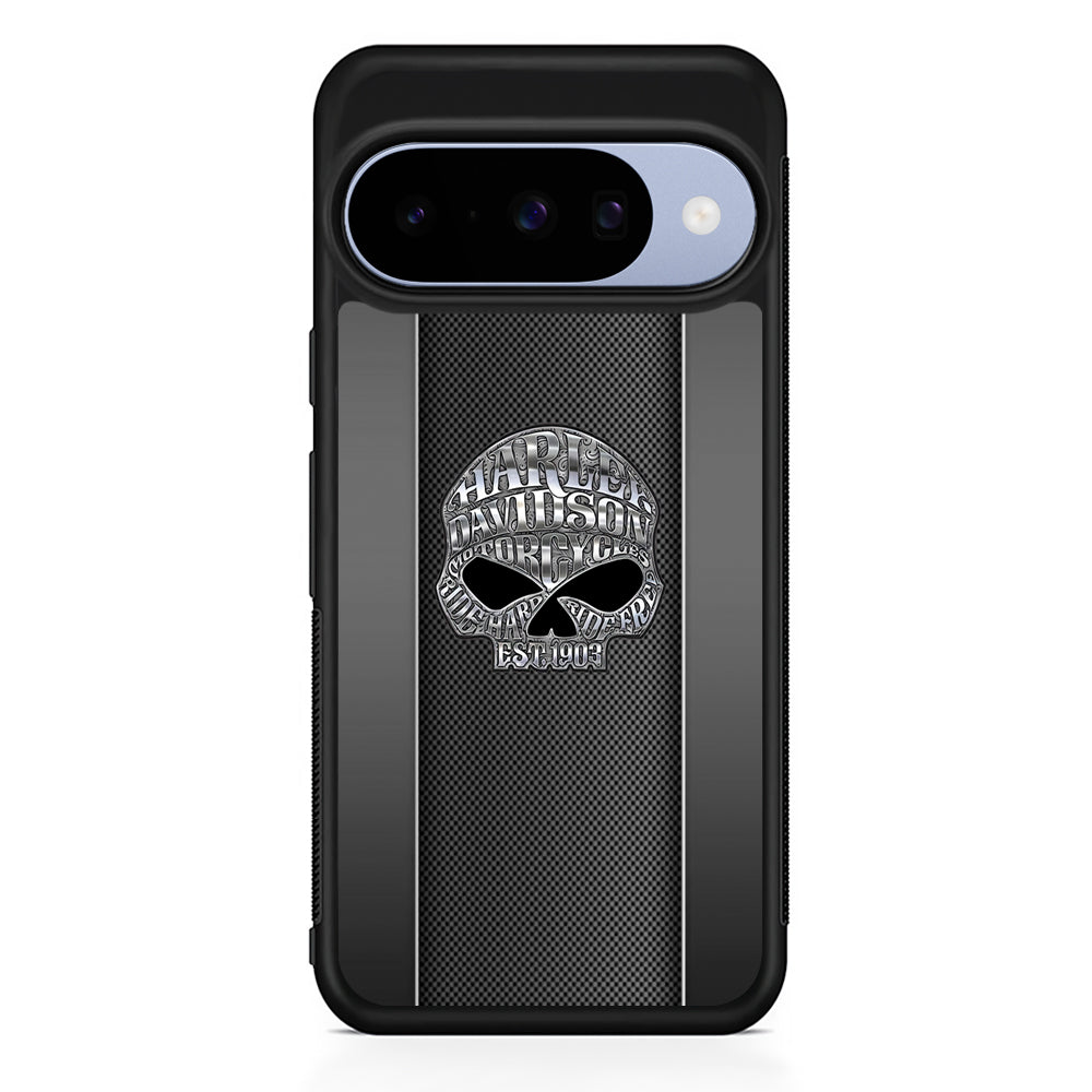 Harley Davidson Old Skull Google Pixel 10 Case | Google Pixel 10 Rubber Protective Case