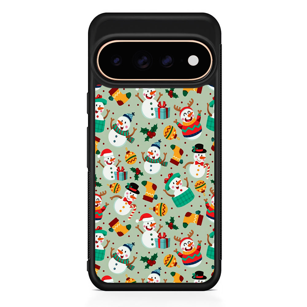Snowman Cartoon Christmas Pattern Google Pixel 11 Pro Case - Stylish Protective Phone Case