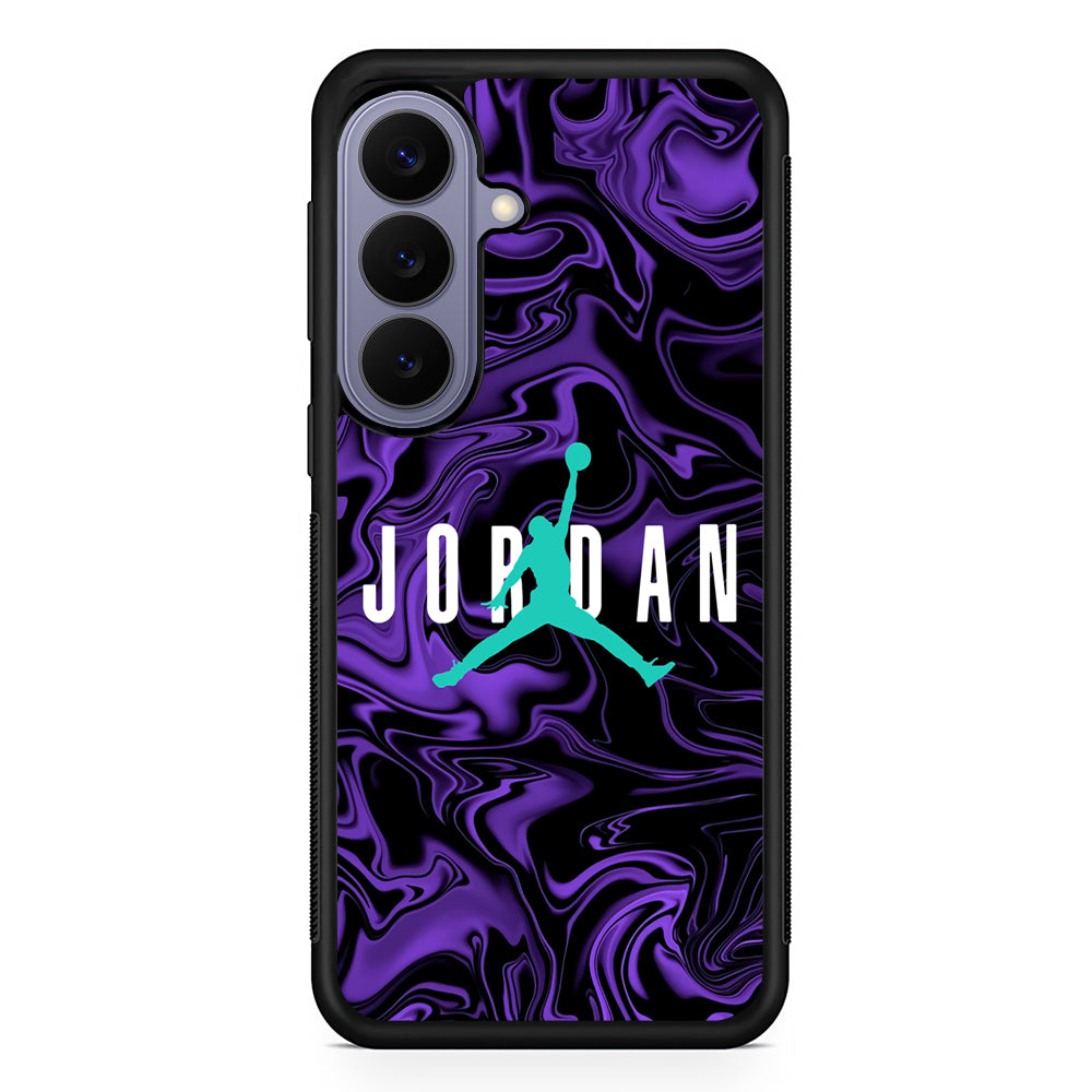 Air Jordan Purple Abstract Samsung Galaxy S26 Case | Slim Protective Rubber Case for Samsung S26