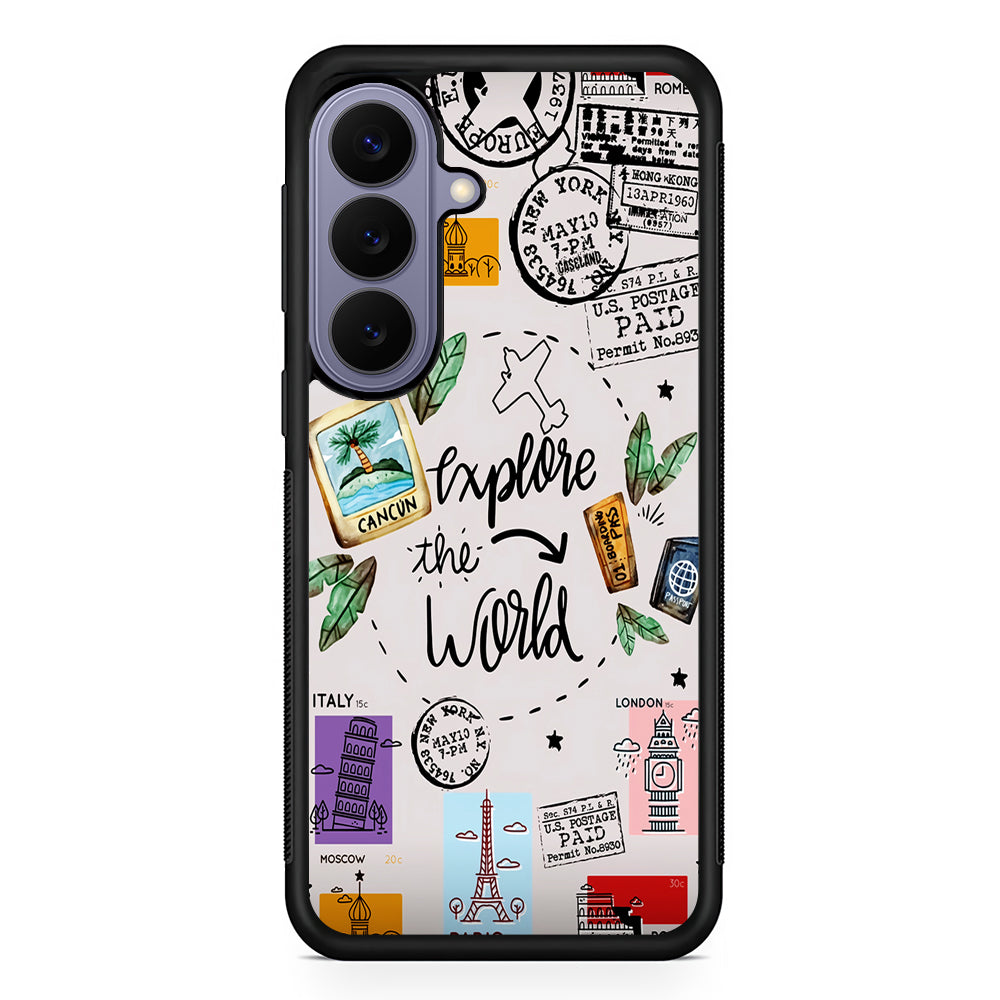 Explore The World Travel Samsung Galaxy S26 Case | Durable Rubber Case for Samsung Galaxy S26