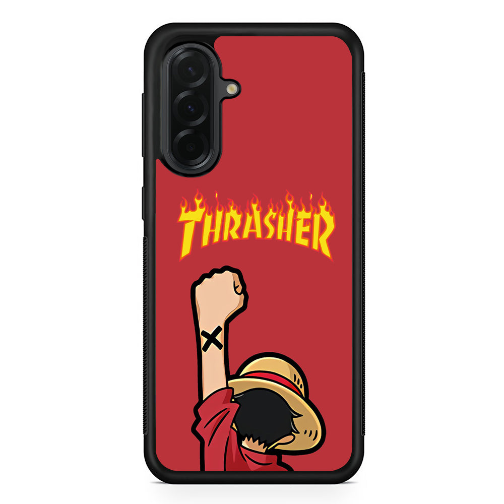 Thrasher Maroon Luffy Samsung Galaxy A36 Case | Durable Samsung Galaxy A36 Cover